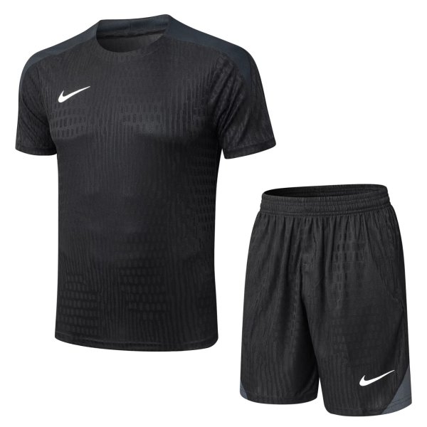 Nike Sets  Black 1:1 Quality Soccer Jersey  25-26