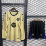 Barcelona  Away Long With Pants Sets fans 1:1 Quality Soccer Jersey 25-26
