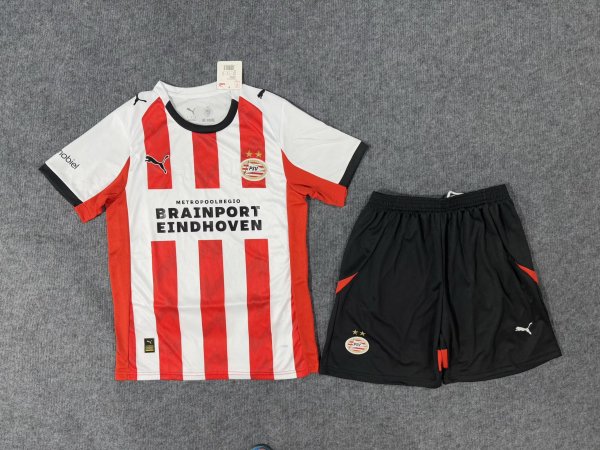 PSV Eindhoven  Home kids 1:1 Quality Soccer Jersey  25-26