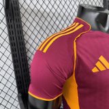 Roma Home Player 1:1 Quality Soccer Jersey   25-26