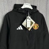 Manchester United  Windbreaker  Interchange Jacket Black  1:1 Quality Soccer Jersey  25-26