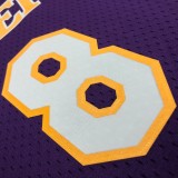 Los Angeles Lakers Kobe  #8 BRYANT Purple V-neck  NBA Jerseys  2000-2001
