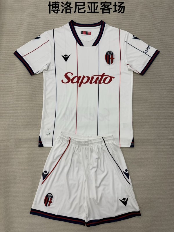 Bologna Away  (kids and man ) 1:1 Quality Soccer Jersey  25-26