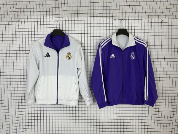 Real Madrid  Two-sided White Purple  Windbreaker 25-26