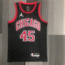 Chicago Bulls Black #45 JORDAN 1:1 Quality NBA  Season Jerseys  75 Year