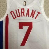 Brooklyn Nets Retro  White  #7 DURANT 1:1 Quality NBA  Season Jerseys 2023