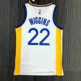 Golden State Warriors White V-Neck #22 WIGGINS 1:1 Quality NBA Season Jerseys  75 Year