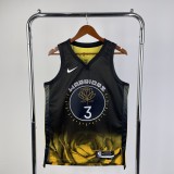 Golden State Warriors BLACK City Edition #3 PAUL 1:1 Quality NBA Season Jerseys 2023