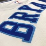 Los Angeles Lakers  Retro Kobe #8 BRYANT   White Latin singer co-branded  NBA Jersey