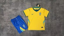 Brazil Home Kids   Fans 1:1 Quality Soccer Jersey  26-27 (2026)