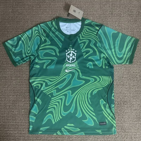 Brazil Goalkeeper  Fans  Green 1:1 Quality Soccer Jersey 26-27 (2026)