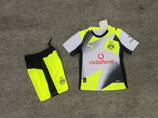 Dortmund Away kids 1:1 Quality Soccer Jersey   25-26