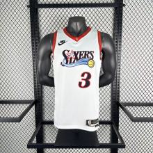 Philadelphia 76ers Retro White #3 IVERSON 1:1 Quality NBA  Season Jerseys 2026