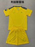 Leeds United away kids 1:1 Quality Soccer Jersey  24-25