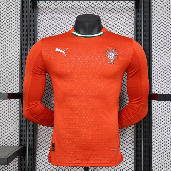 Portugal home Long sleeves Player  1:1 Quality Soccer Jersey  25-26