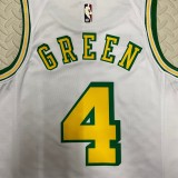 Houston Rockets Retro White #4 GREEN 1:1 Quality NBA  Season Jerseys 2023