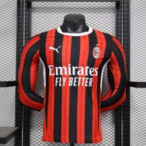 AC Milan home Long sleeves Player  1:1 Quality Soccer Jersey  24-25