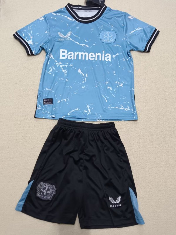 Bayer Leverkusen away  kids 1:1 Quality Soccer Jersey   23-24
