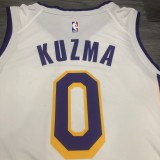 Los Angeles Lakers White V-neck  #0 KUZMA 1:1 Quality NBA Season Jerseys