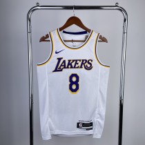 Los Angeles Lakers #8 BRYANT White Gold Association Edition Swingman NBA Jerseys 2023