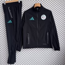 Algeria Windbreaker Sets With pants  Black 1:1 Quality Soccer Jersey  25-26