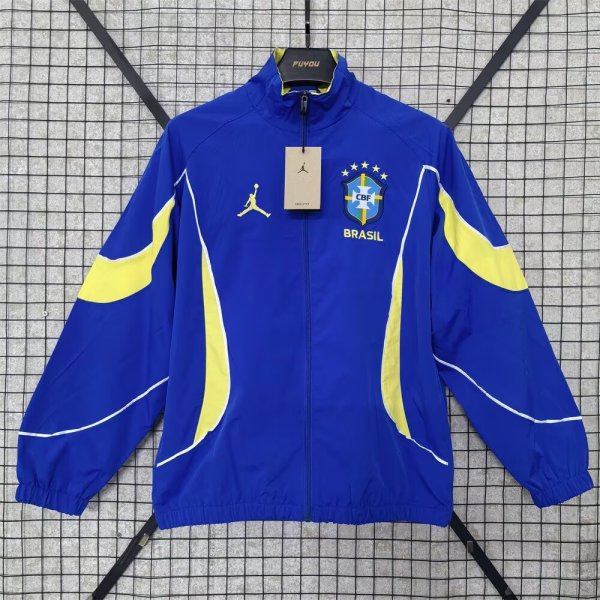 Brazil Windbreaker Blue 1:1 Quality Soccer Jersey  26-27 （2026）