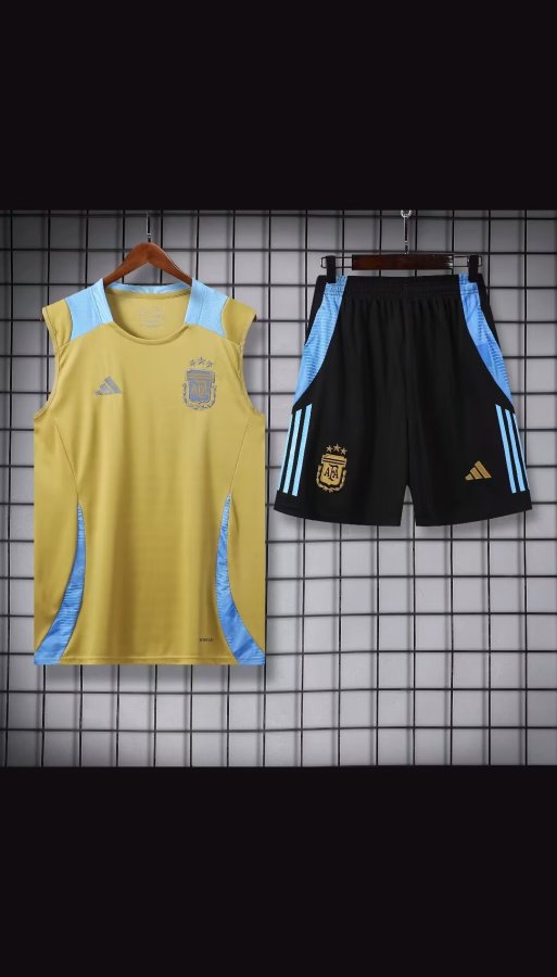 Argentina Training clothing Vest set  1:1 Quality Soccer Jersey    24-25