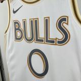 Chicago Bulls White City Edition #0 WHITE 1:1 Quality NBA  Season Jerseys 2025