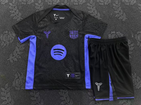 Barcelona Special Edition Blue Kids  1:1 Quality Soccer Jersey 25-26