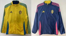 Sweden Two-sided Windbreaker 1:1 Quality Soccer Jersey 25-26