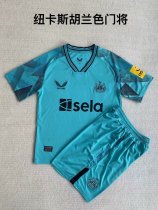 Newcastle goalkeeper blue kids 1:1 Quality Soccer Jersey  23-24