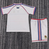 Retro France  away Kids 1:1 Quality Soccer Jersey  1998