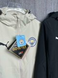 Manchester city  Windbreaker  Interchange Jacket Black  White 1:1 Quality Soccer Jersey  25-26