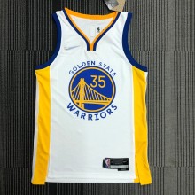 Golden State Warriors White V-Neck #35 DURANT 1:1 Quality NBA Season Jerseys  75 Year