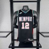 Memphis Grizzlies Retro  Black  #12 MORANT 1:1 Quality NBA Jerseys 2026