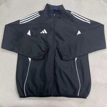 Adidas Windbreaker  Black 1:1 Quality Soccer Jersey  25-26