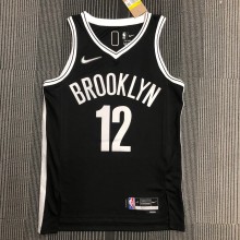 Brooklyn Nets Black #12 HARRIS 1:1 Quality NBA  Season Jerseys 75 Year