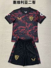 Sevilla third away kids   1:1 Quality Soccer Jersey   24-25