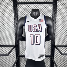 USA Boston Celtics White #10 TATUM 1:1 Quality NBA Jerseys  2024 Olympic Games