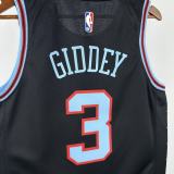 Chicago Bulls Black #3 GIDDEY 1:1 Quality NBA  Season Jerseys 2026