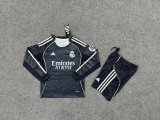 Real Madrid Away Fans Long   Kids 1:1 Quality Soccer Jersey  25-26