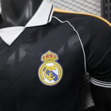 Retro Real Madrid  Polo Fans Black 1:1 Quality Soccer Jersey  25-26