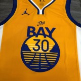 Golden State Warriors  V-neck Yellow JORDAN #30 CURRY 1:1 Quality NBA Season Jerseys 2021