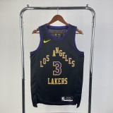 Los Angeles Lakers City Edition  Black  #3 DAVIS 1:1 Quality NBA Season Jerseys  2026