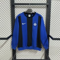 inter Hoodie Blue Black  Jacket  Tracksuit  1:1 Quality Soccer Jersey  25-26
