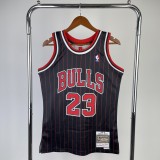 Chicago Bulls Black stripe #23 JORDAN 1:1 Quality NBA  Season Jerseys  1991