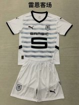 Stade Rennais away kids 1:1 Quality Soccer Jersey   24-25