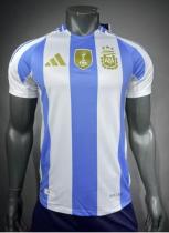 Argentina Home  Player  1:1 Quality Soccer Jersey  24-25（With Gold Patch）