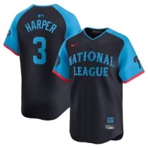 MLB NATIONAL  LEAGUE Blue #3 HARPER 1:1 Quality Baseball  Jerseys
