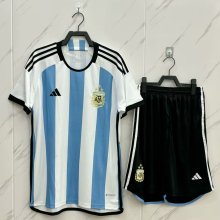 Argentina Home   Kits Suit  Fans 3 Stars  1:1 Quality Soccer Jersey 2022